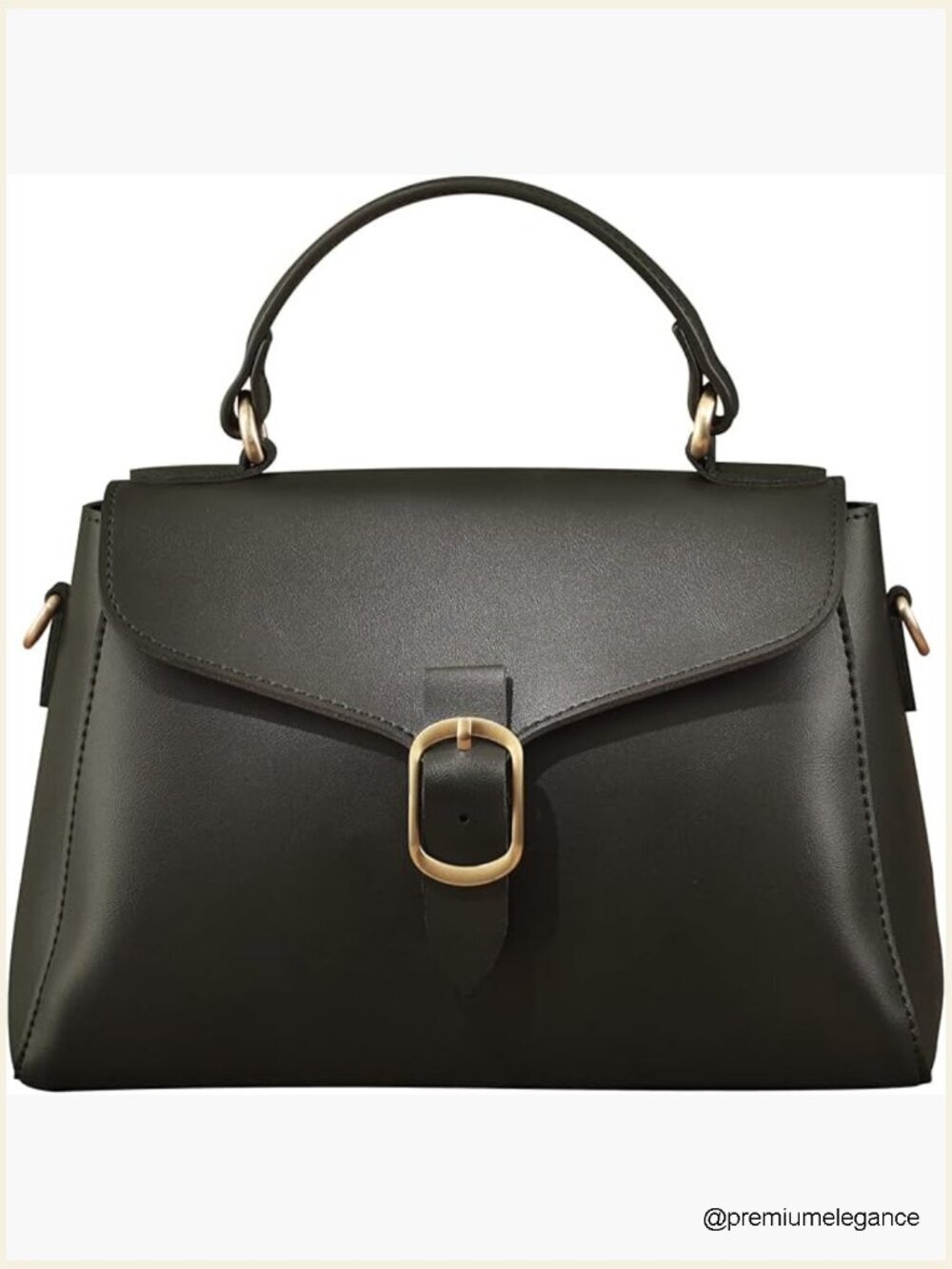 Vintage Vegan Leather Top Handle Satchel Bag Crossbody